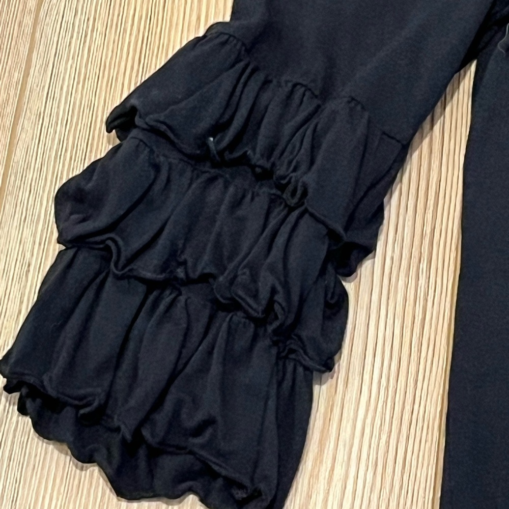 American Rag Black Ruffled Blouse - Picture 4 of 4